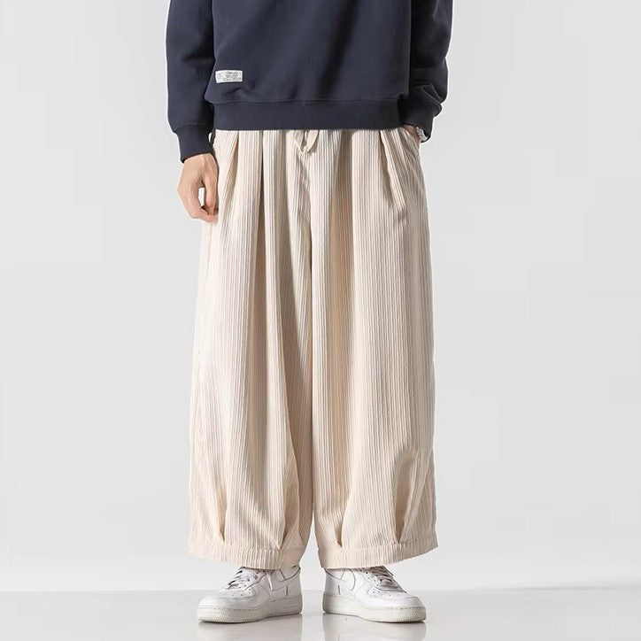 Men's Wide-Leg Corduroy Trousers – Relaxed Drawstring Comfort – view 6