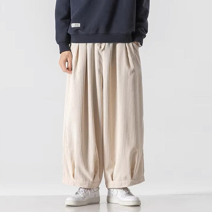 Men's Wide-Leg Corduroy Trousers – Relaxed Drawstring Comfort – view 6