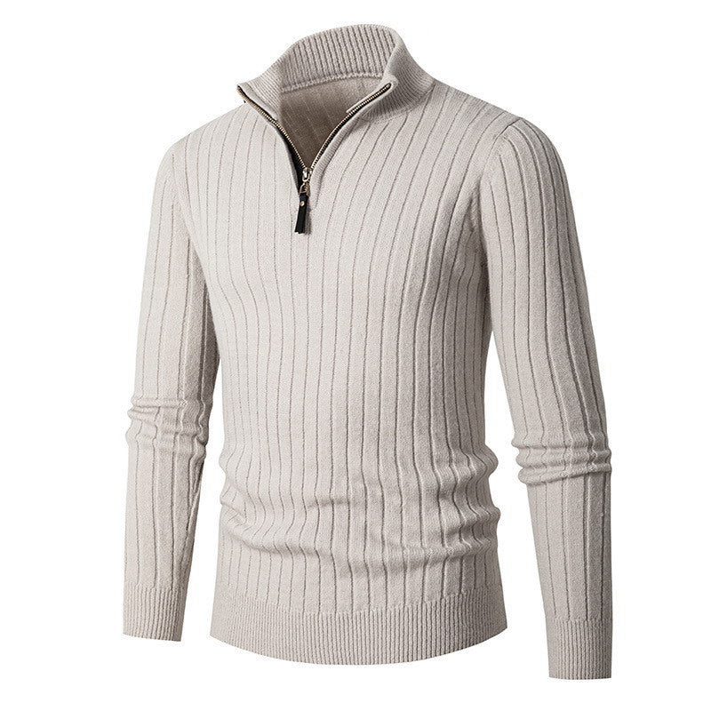 Men's Zephyr Cashmere Half-Zip Jumper – Soft Knit Funnel Neck – view 2