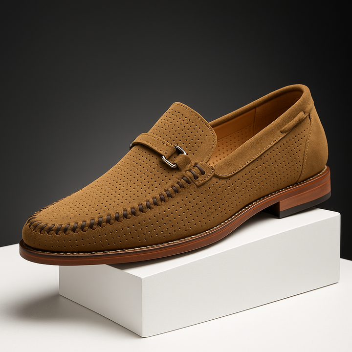 Men's Suede Loafers with Buckle – Breathable Slip-On Shoes – view 2