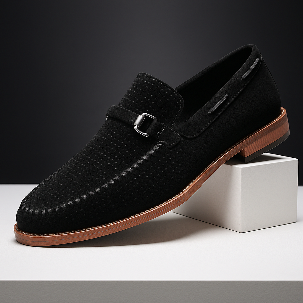 Men's Suede Loafers with Buckle – Breathable Slip-On Shoes – view 3