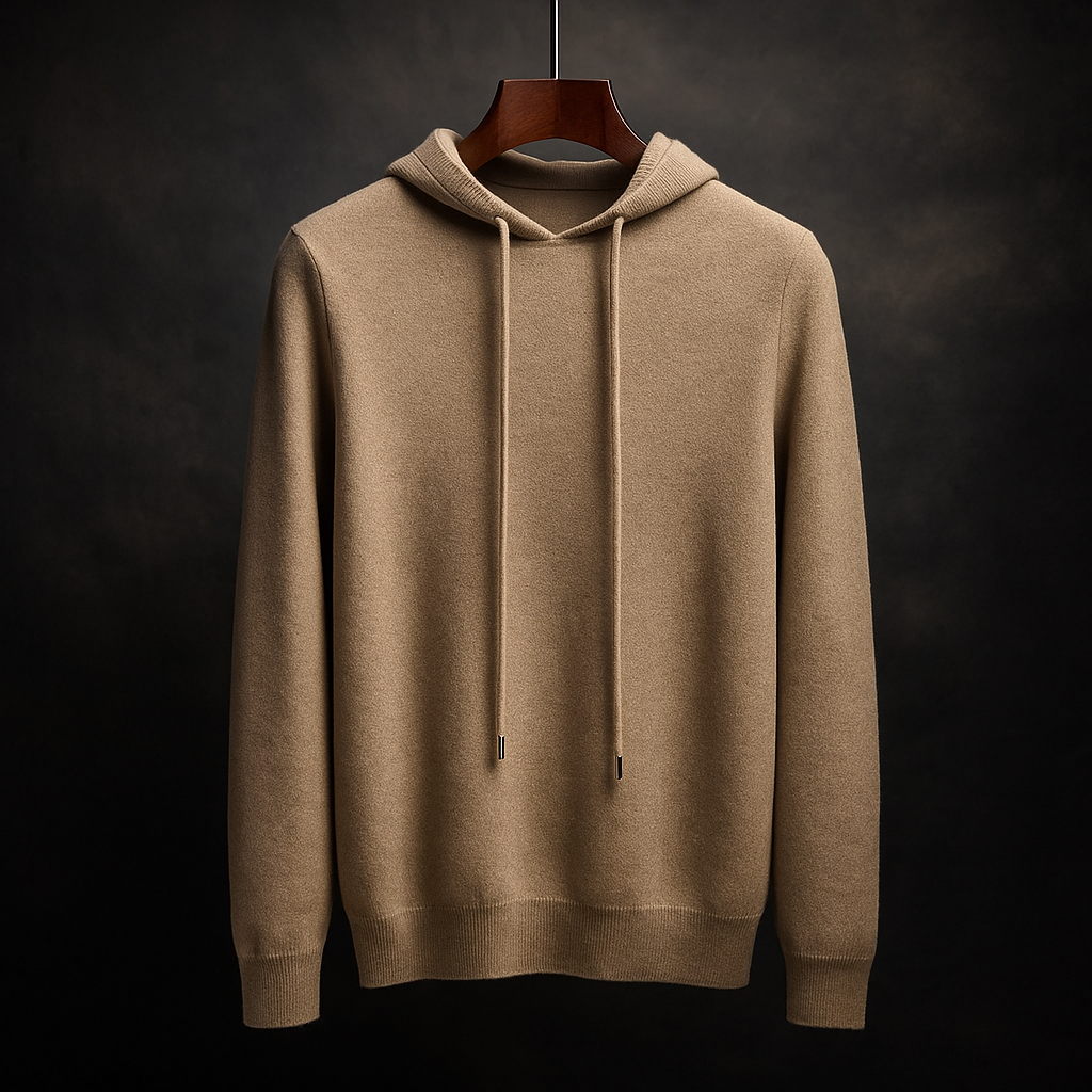 Men's Merino Wool Knit Hoodie – Lightweight Warm Layering – view 2