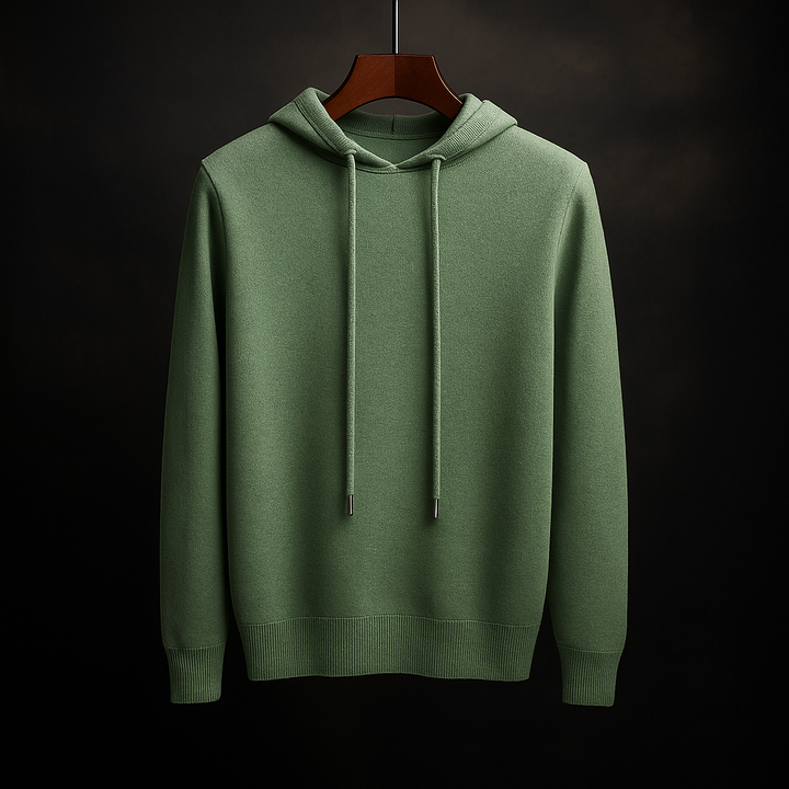 Men's Merino Wool Knit Hoodie – Lightweight Warm Layering – view 7
