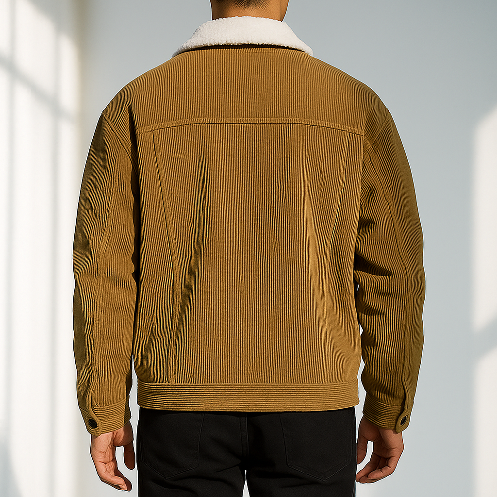 Men's Corduroy Jacket – Sherpa-Lined Warm Transitional Layer – view 2