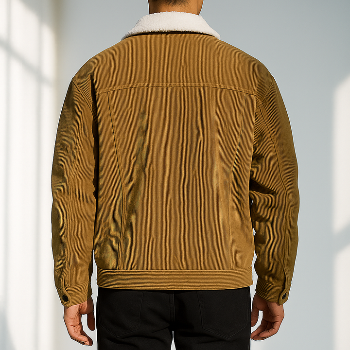 Men's Corduroy Jacket – Sherpa-Lined Warm Transitional Layer – view 2