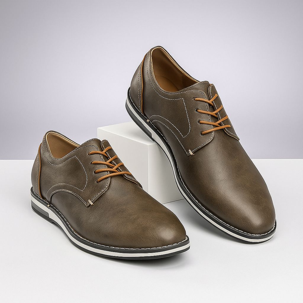 Men's Leather Derby Shoes – Smart Casual Everyday Footwear – view 11