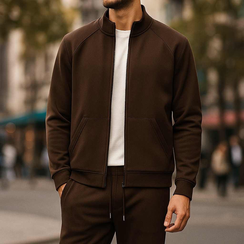 Men's Tailored Tracksuit Set – Full-Zip Jacket & Trousers – view 4