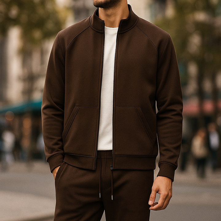 Men's Tailored Tracksuit Set – Full-Zip Jacket & Trousers – view 4