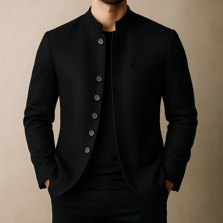 Men's Helsinki Wool Jacket – Stand-Collar Tailored Layer – view 5