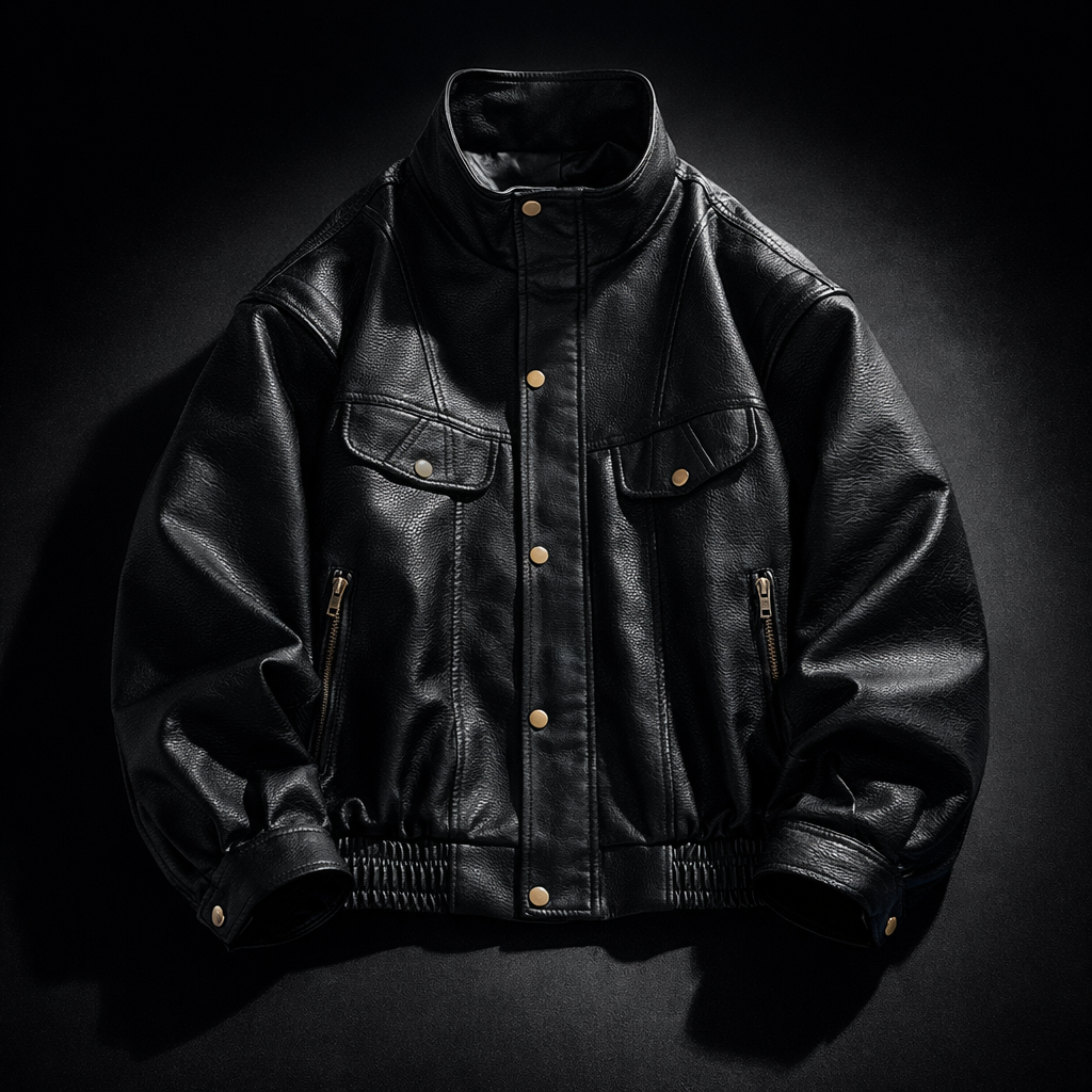 Men's Textured Leather Heritage Jacket – Vintage Layering Jacket – view 3