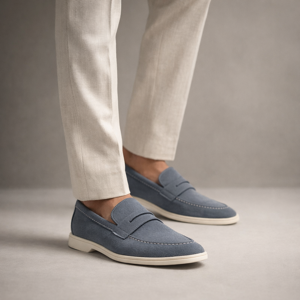 Men's Suede Slip-On Loafers – Soft Casual Driving Shoes – view 6