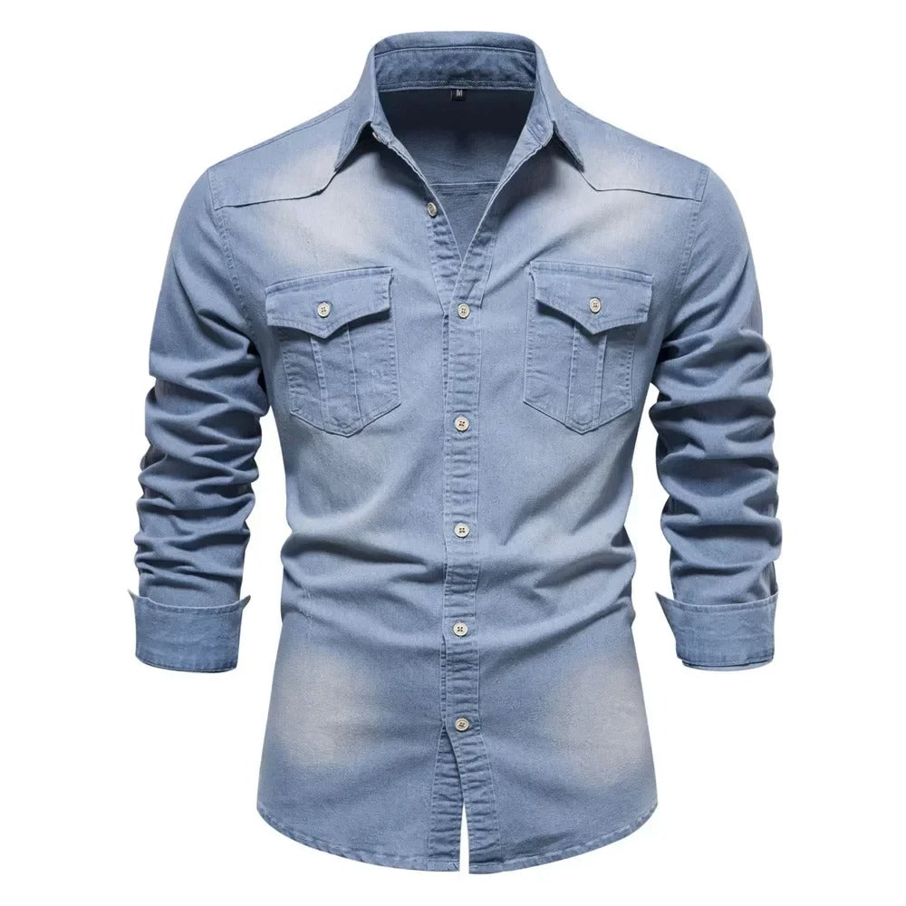 Men's Premium Denim Shirt – Versatile Smart Casual Layer – view 5