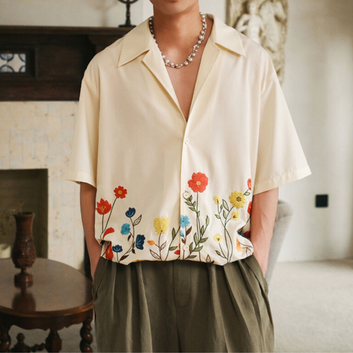 Men's Floral Print Shirt – Admiral Breathable Resort Style – view 5