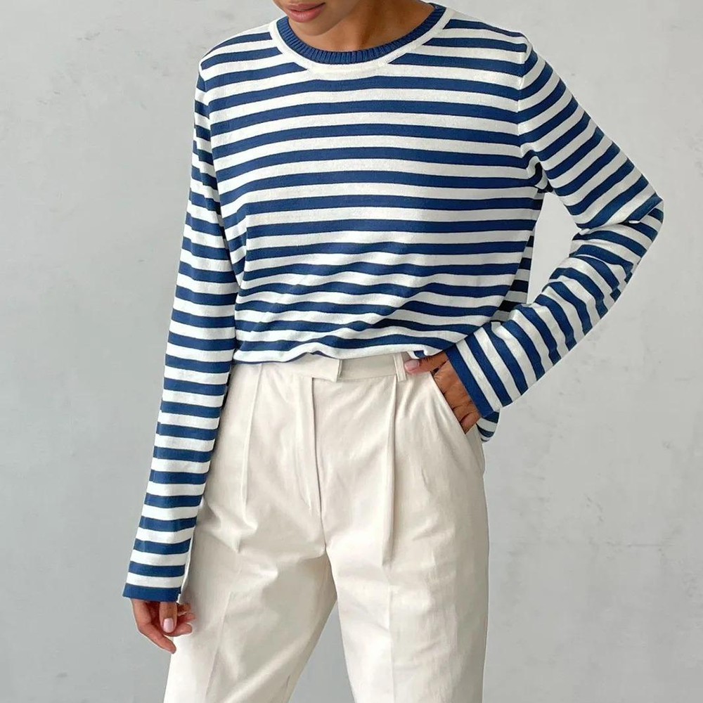 Women's Organic Cotton Striped Shirt – Soft Everyday Top – view 4