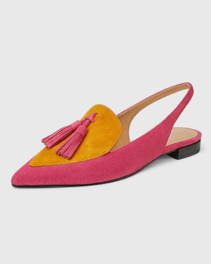 Women's Slingback Heels with Tassel Accents - Elegant & Versatile