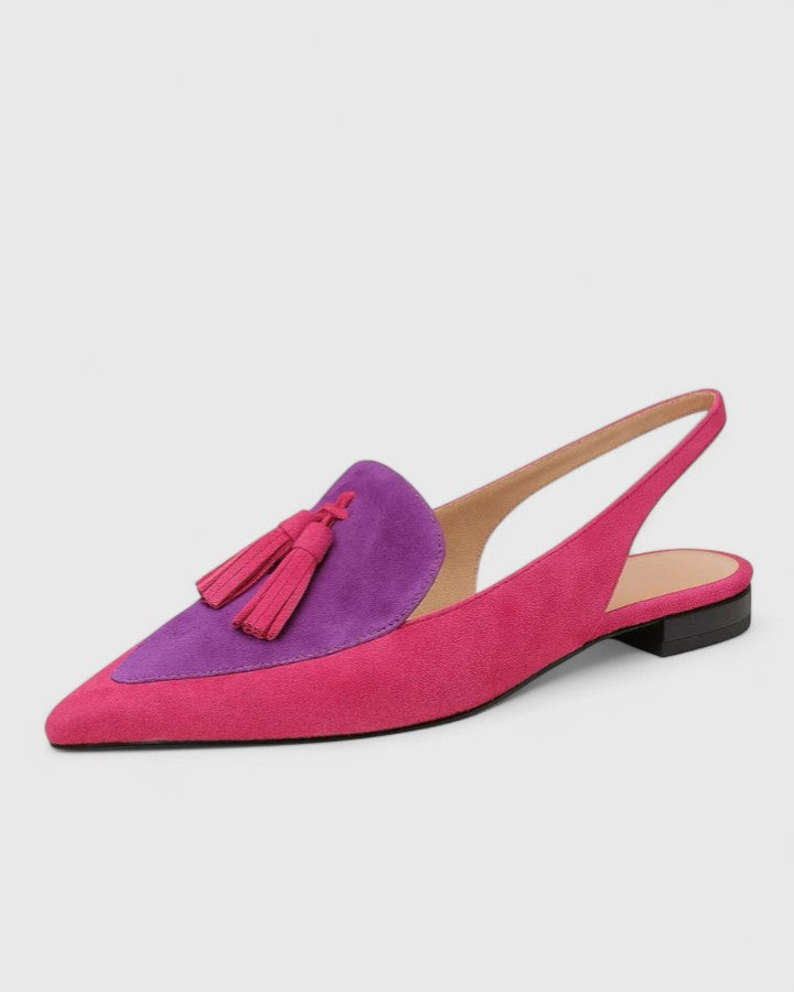 Women's Slingback Heels with Tassel Accents - Elegant & Versatile
