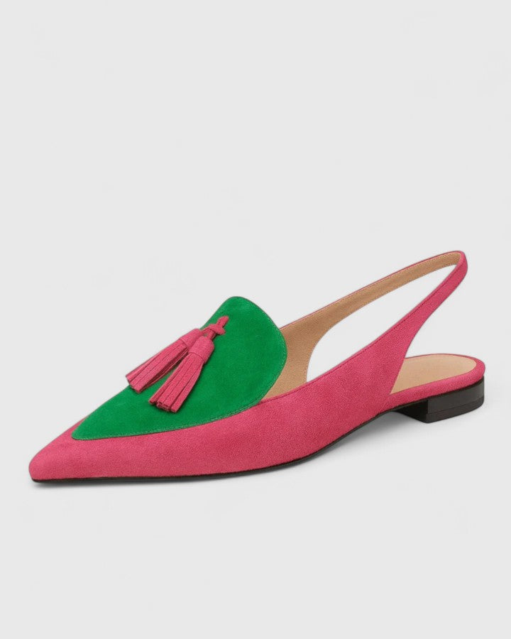 Women's Slingback Heels with Tassel Accents - Elegant & Versatile