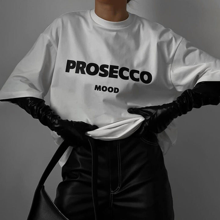 Women's Prosecco Mood Oversized Cotton Shirt – Relaxed Fit – view 4