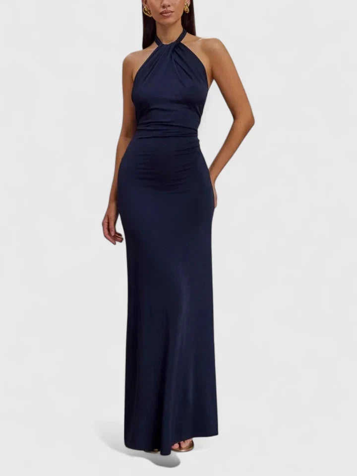 Women's Halter Maxi Dress - Sophisticated & Flattering