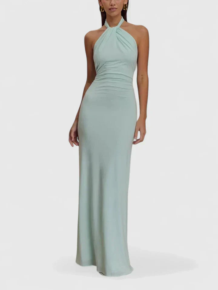 Women's Halter Maxi Dress - Sophisticated & Flattering