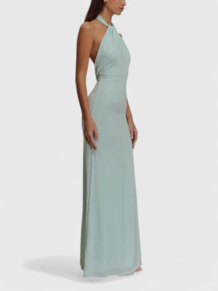 Women's Halter Maxi Dress - Sophisticated & Flattering
