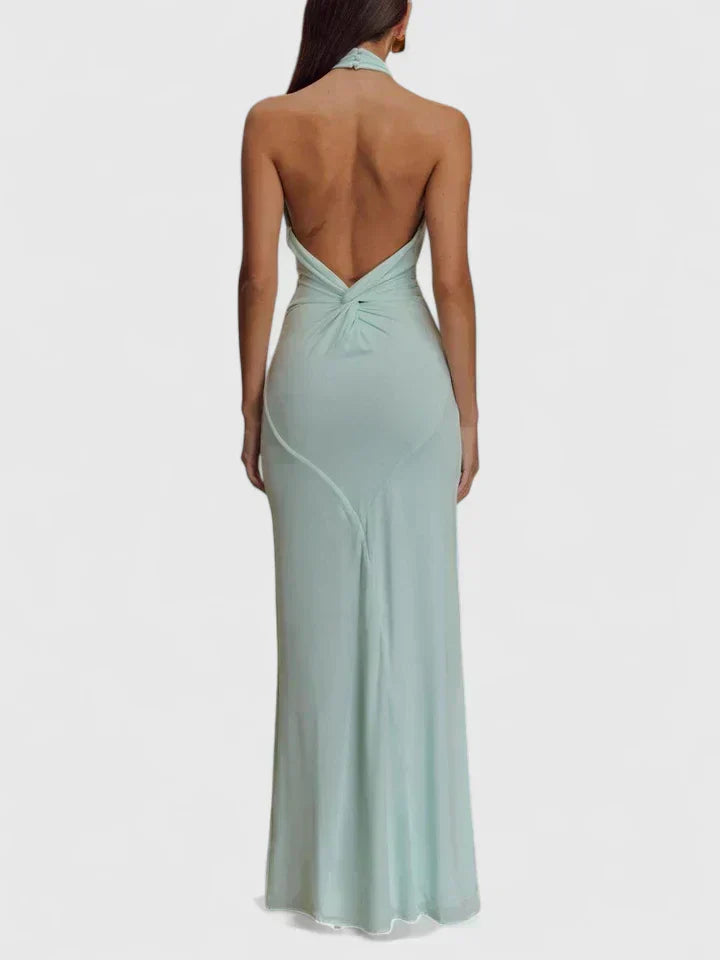 Women's Halter Maxi Dress - Sophisticated & Flattering