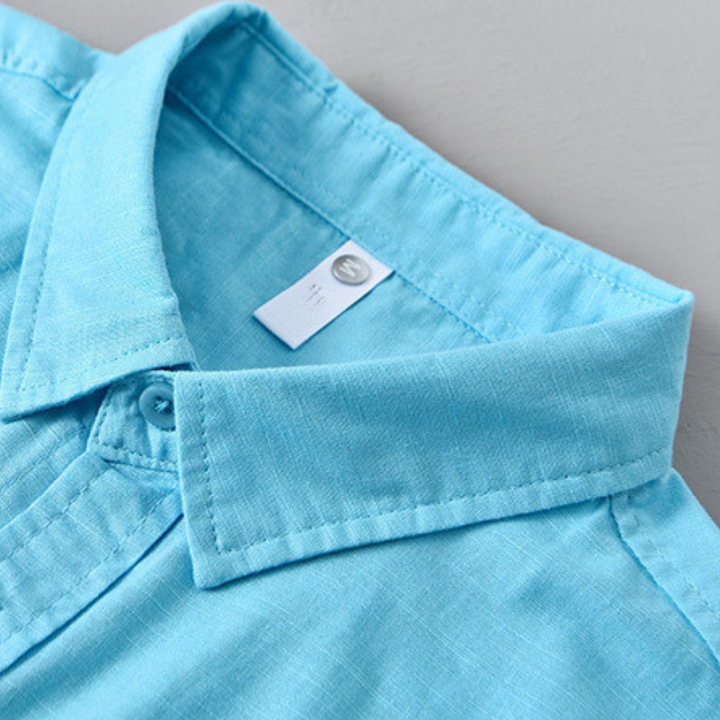 Men's Cotton-Linen Shirt – Relaxed Fit Casual Summer Shirt