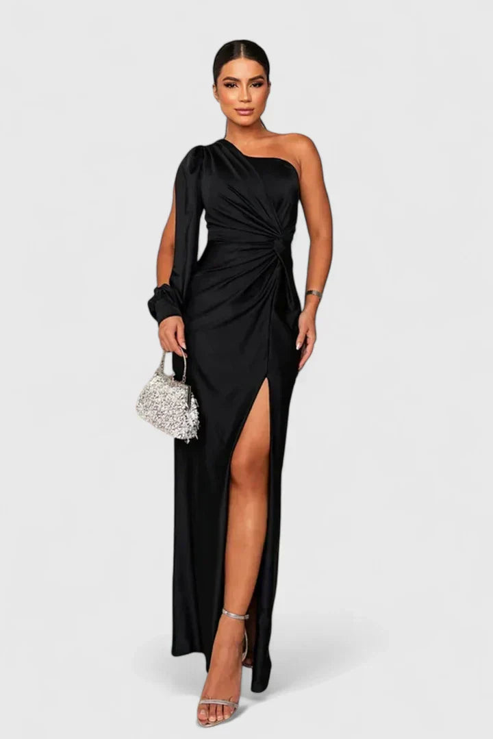 Women's One-Shoulder Maxi Dress – Effortless Elegance for Events