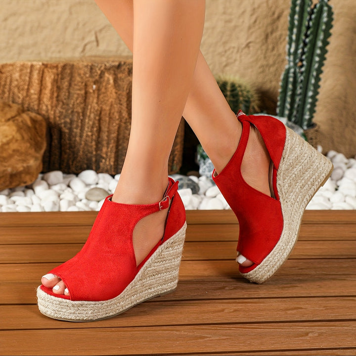 Women's Leather Heeled Sandals - Elegant Summer Style