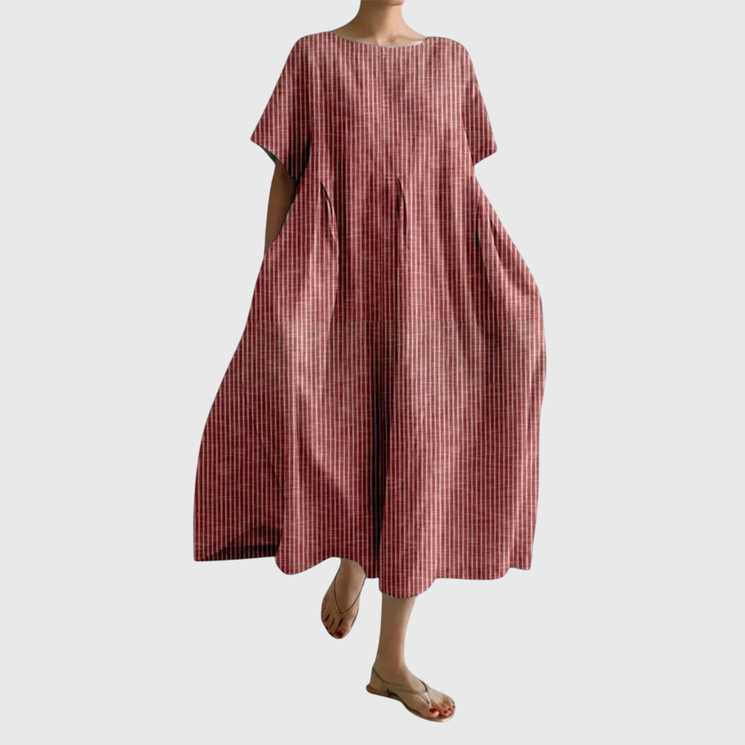 Women's Striped Maxi Dress - Effortless Summer Elegance