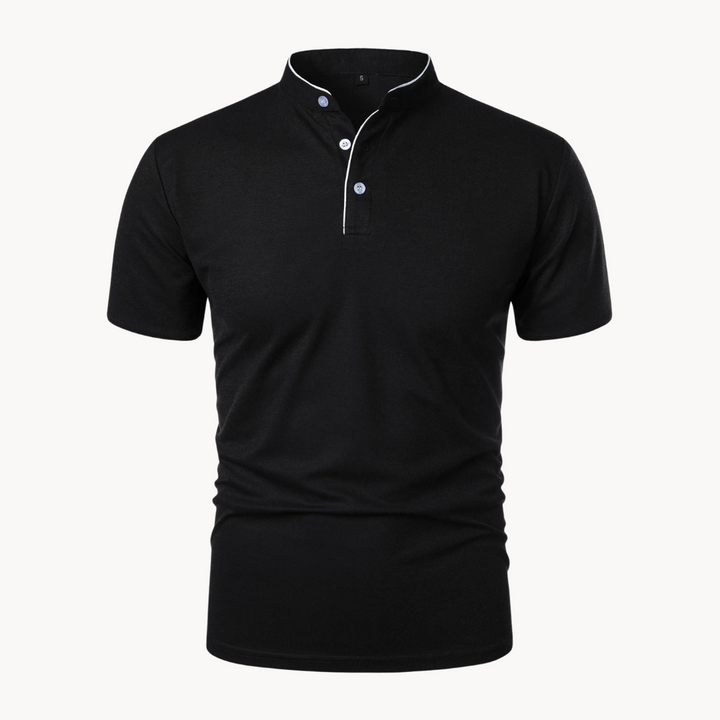 Men's Siena Cotton Polo Shirt – Classic Fit Everyday Smart-Casual – Black
