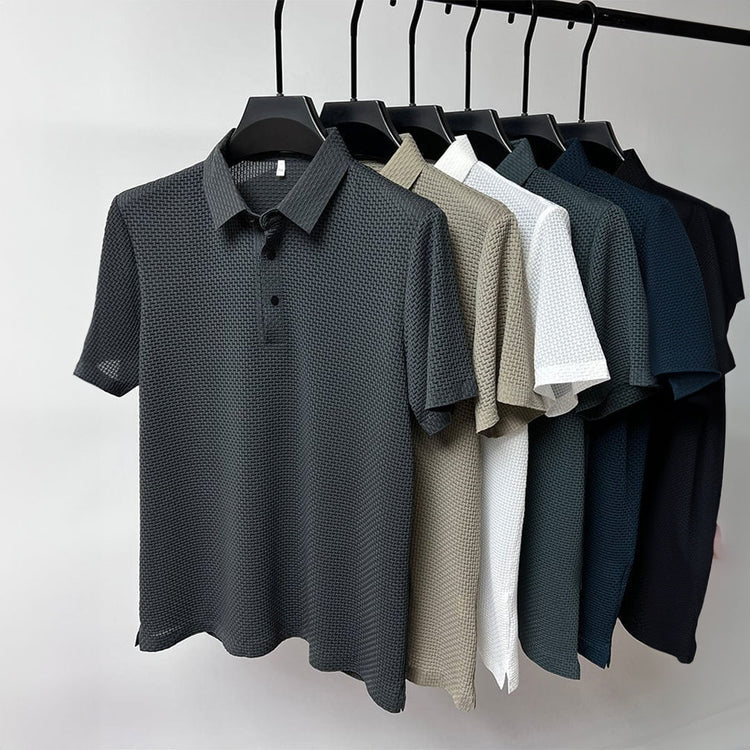 Men's Stretch Cotton Comfort Polo Shirt – Breathable Everyday Wear
