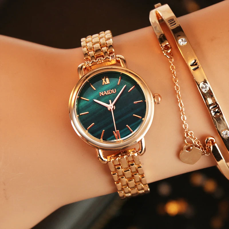 Women's Siena Marble Dial Watch – Stainless Steel Quartz Timepiece – view 2