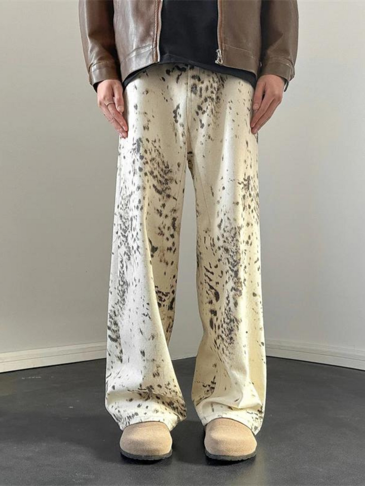 Women's Leopard Print Baggy Jeans – Relaxed Wide-Leg Denim – view 7