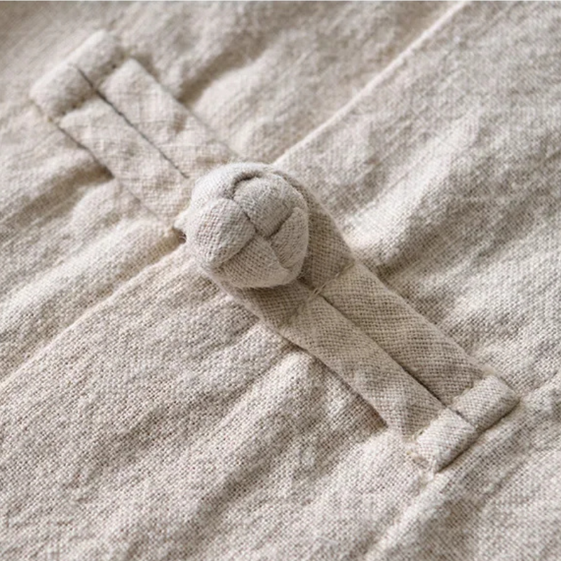 Men's Linen Mandarin Collar Shirt – Cotton-Linen Summer Shirt – view 12