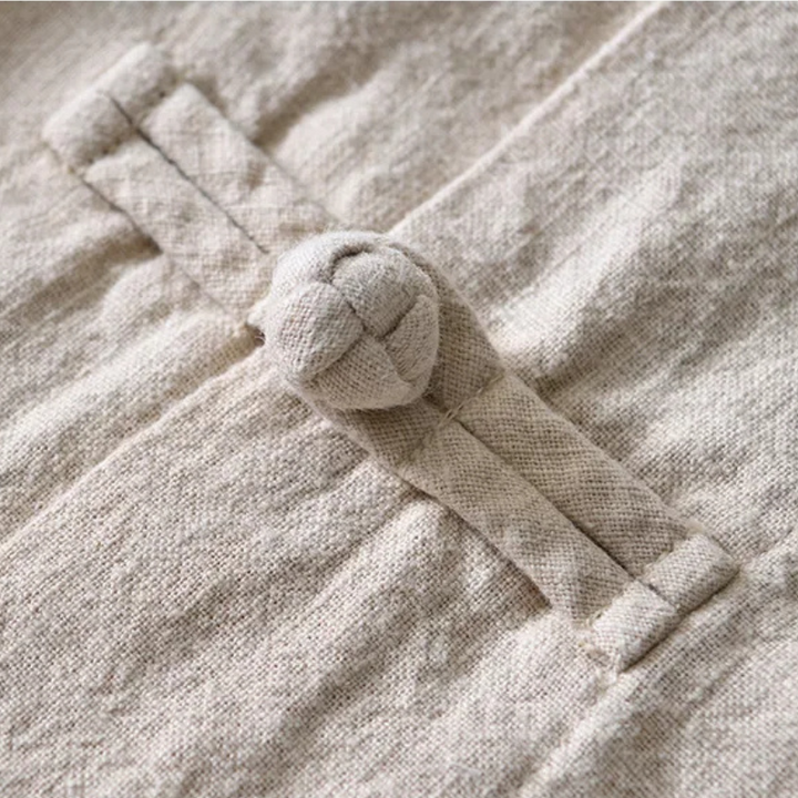 Men's Linen Mandarin Collar Shirt – Cotton-Linen Summer Shirt – view 12