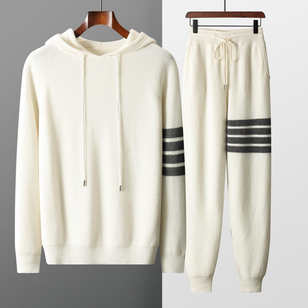 Men's Striped Knitwear Set – Relaxed Two-Piece Knit Co-Ord – view 4