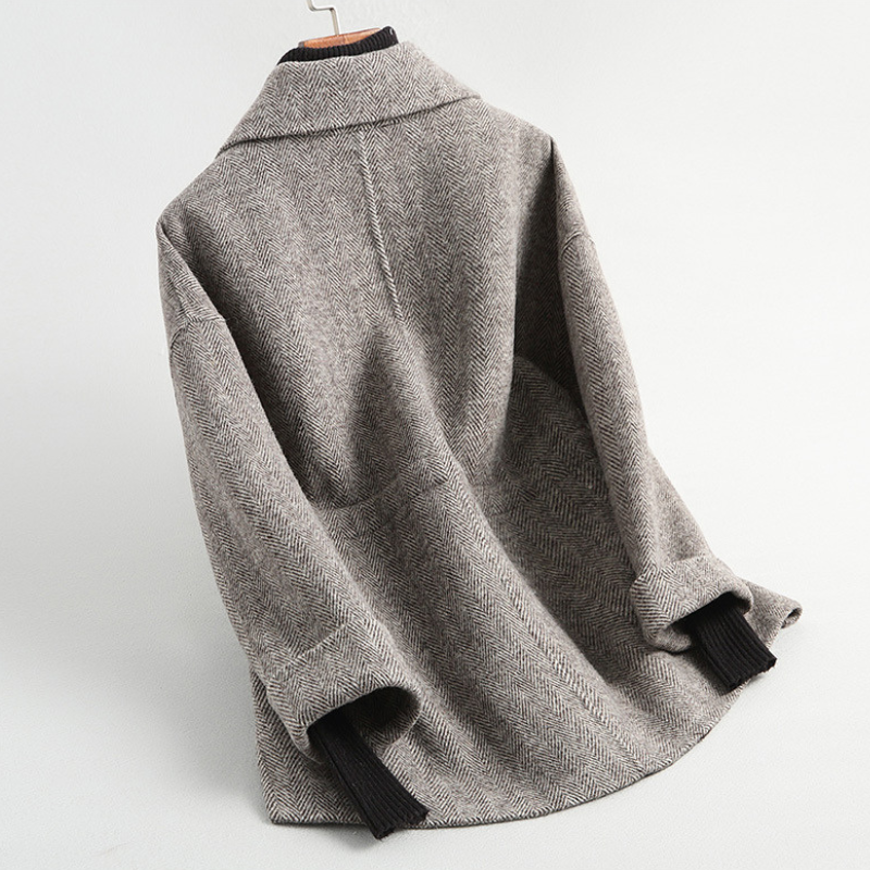 Women's Wool Knit Cardigan – Shawl Collar & Tie Waist – view 4