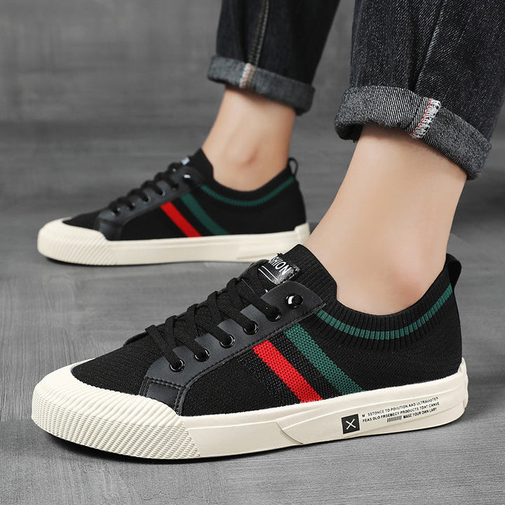 Men's Knit Trainers – Breathable Striped Sneakers for All-Day Wear – view 9