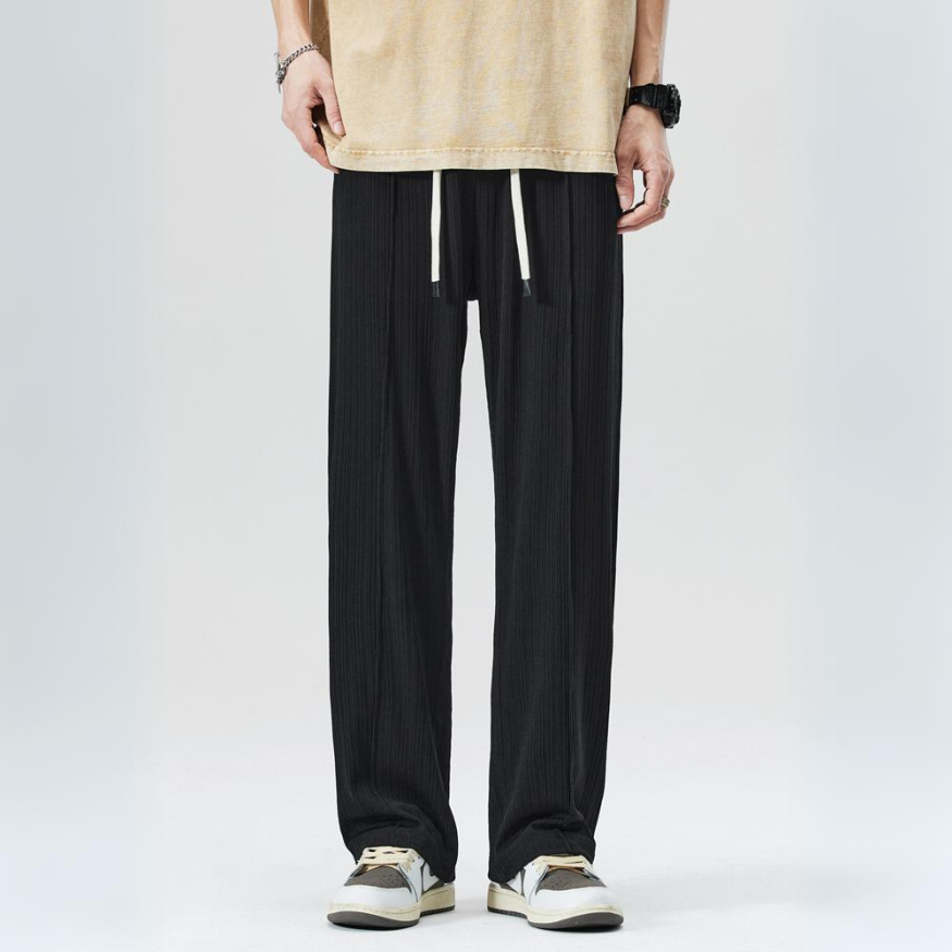Men's Pleated Tailored Trousers – Elastic Waist Smart Casual – view 4