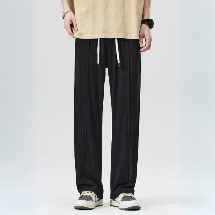 Men's Pleated Tailored Trousers – Elastic Waist Smart Casual – view 4