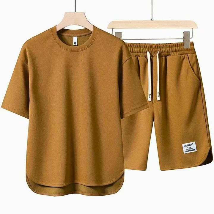 Men's Mesh Two-Piece Summer Set – Breathable Tee and Shorts