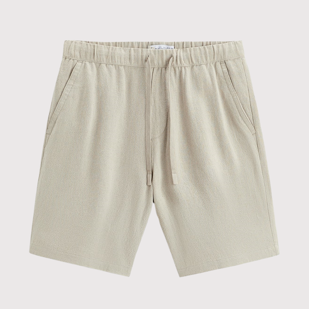 Men's Palermo Linen Shorts – Breathable Relaxed Summer Tailoring – Light Beige