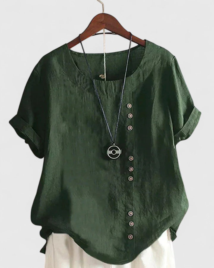Women's Short Sleeve Blouse - Comfortable & Versatile Everyday