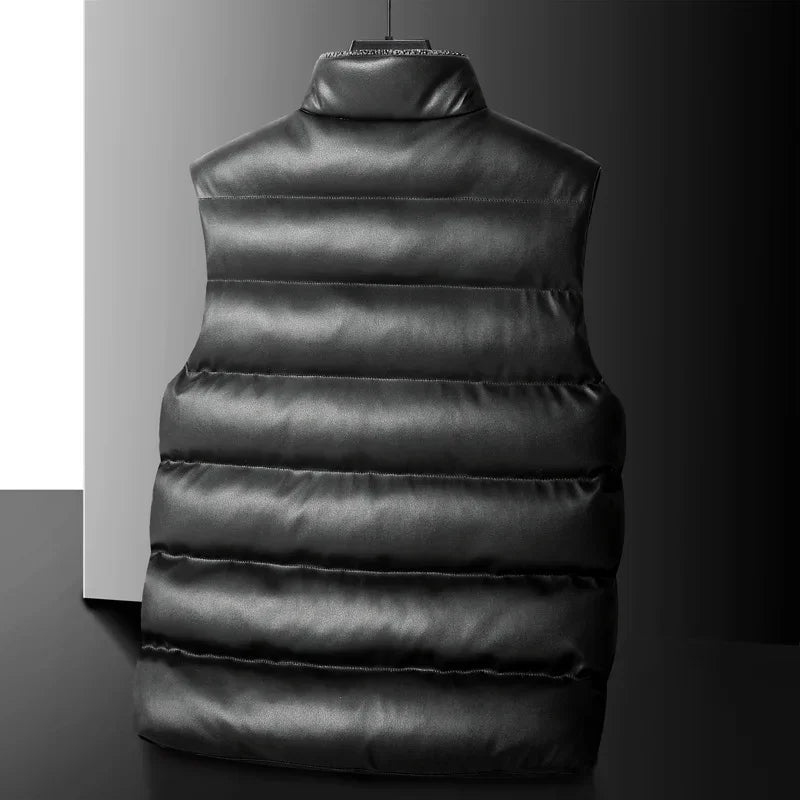 Men's Padded Gilet – Quilted Insulated Vest with Stand Collar – view 3