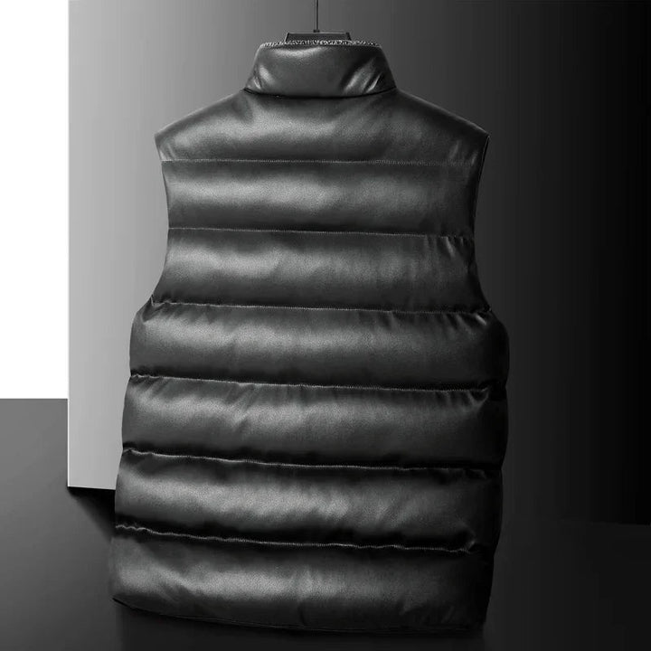 Men's Padded Gilet – Quilted Insulated Vest with Stand Collar – view 3