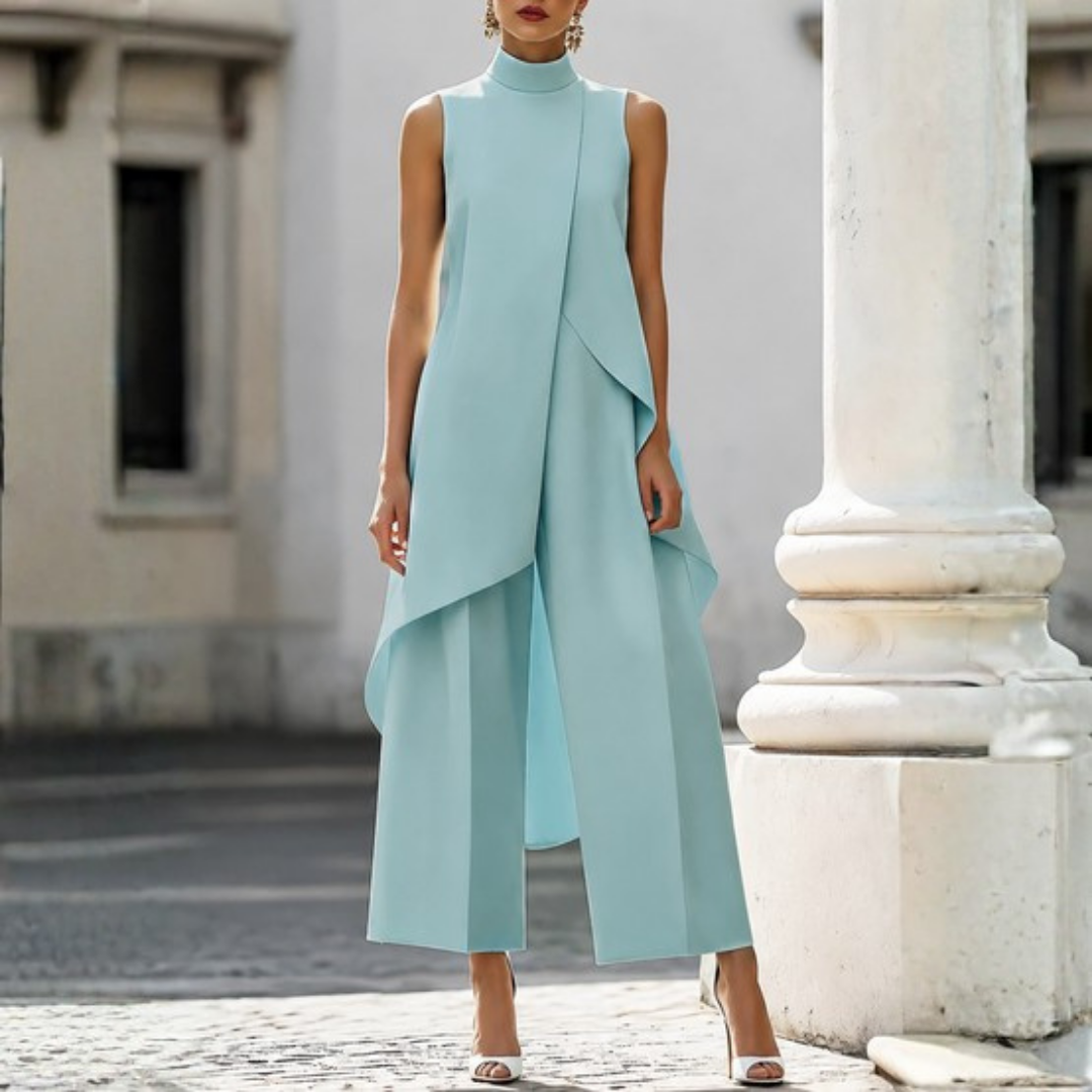 Women's Elegant Drop-Waist Jumpsuit - Ideal for Day or Night