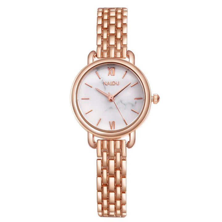 Women's Siena Marble Dial Watch – Stainless Steel Quartz Timepiece – view 11