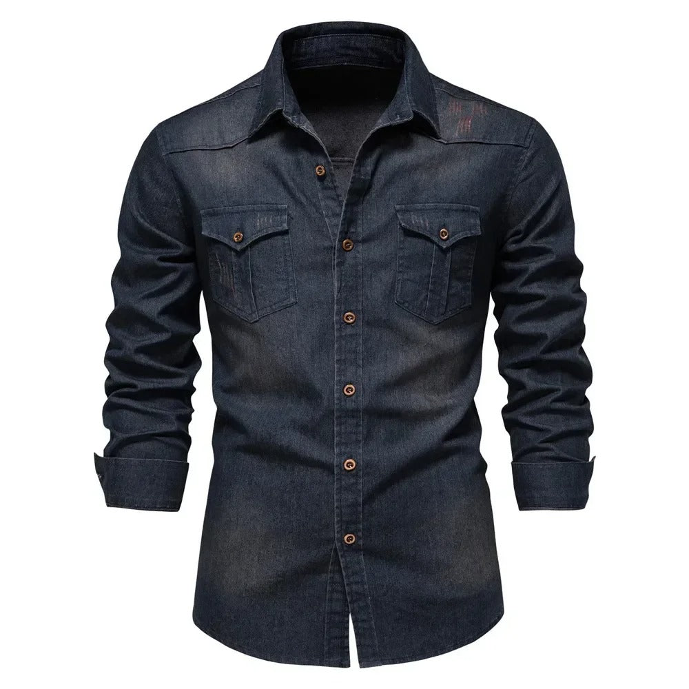Men's Premium Denim Shirt – Versatile Smart Casual Layer – view 2