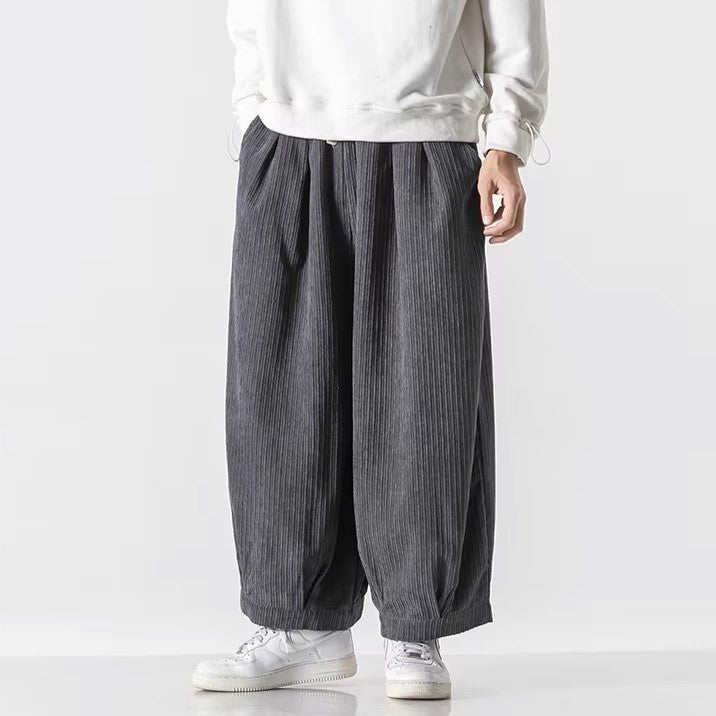 Men's Wide-Leg Corduroy Trousers – Relaxed Drawstring Comfort – view 7